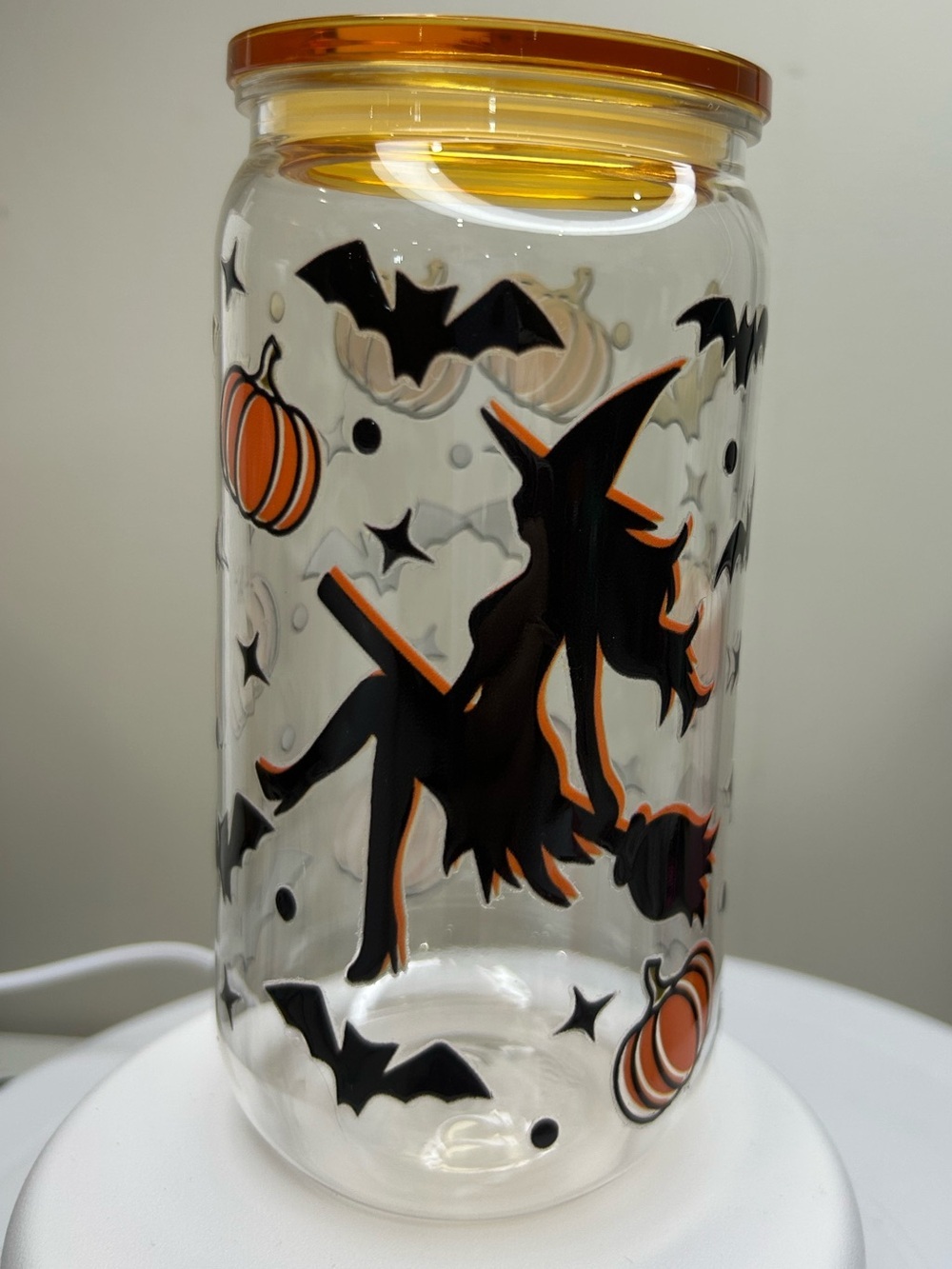 16oz BPA Free Plastic Tumbler with Straw and Lid